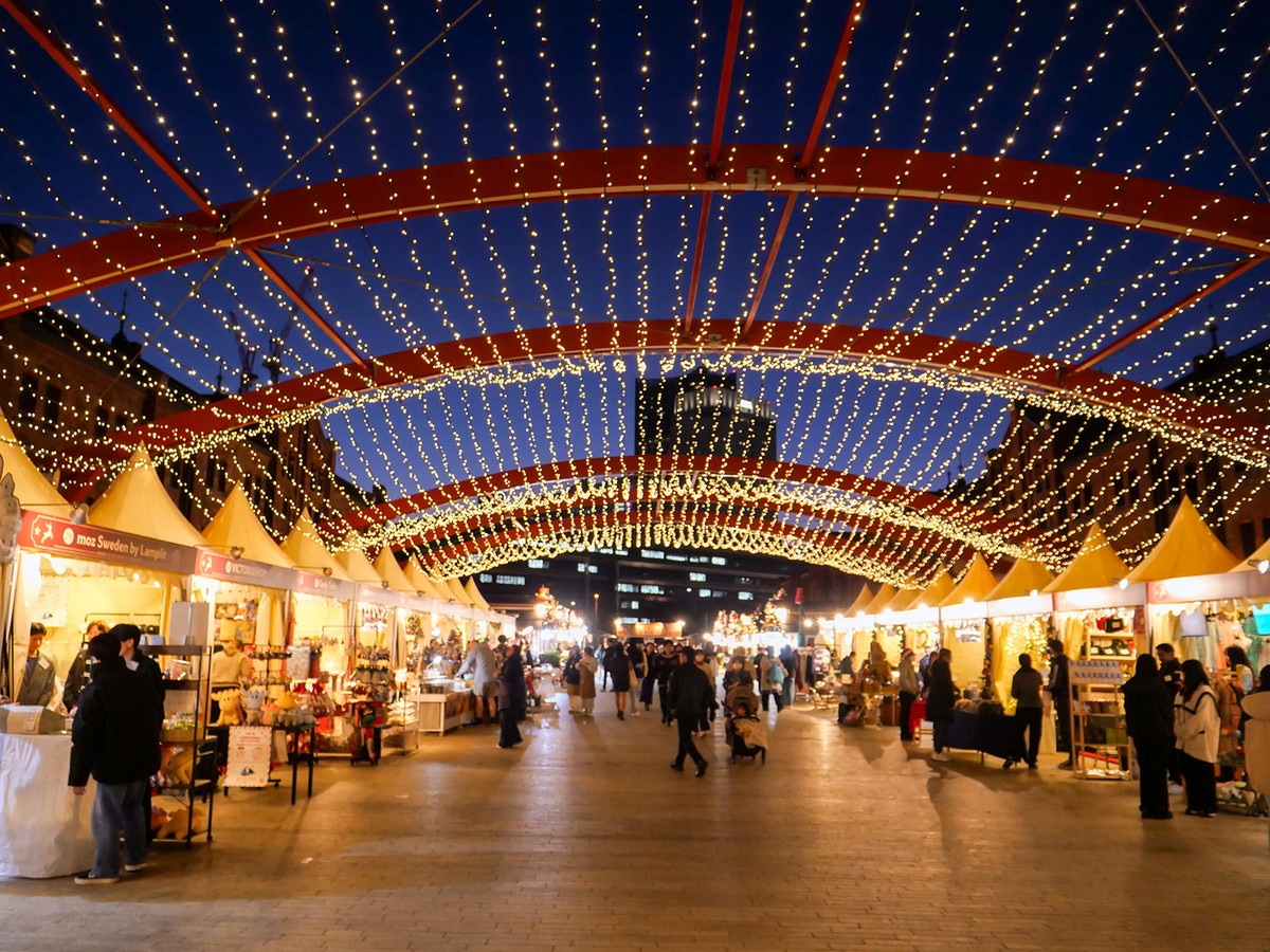 全長30メートルの「イルミネーションルーフ」は星空のよう（筆者撮影）