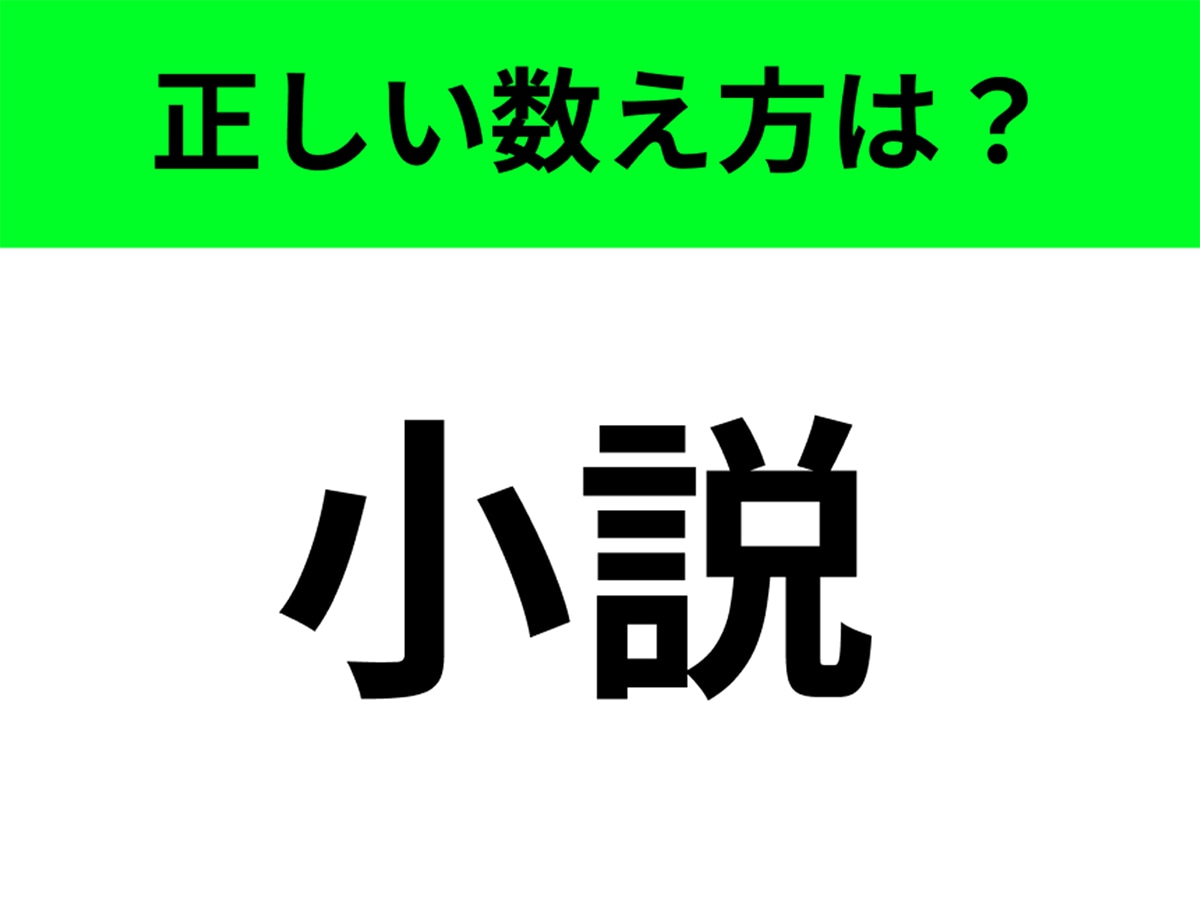 「小説」の数え方は？
