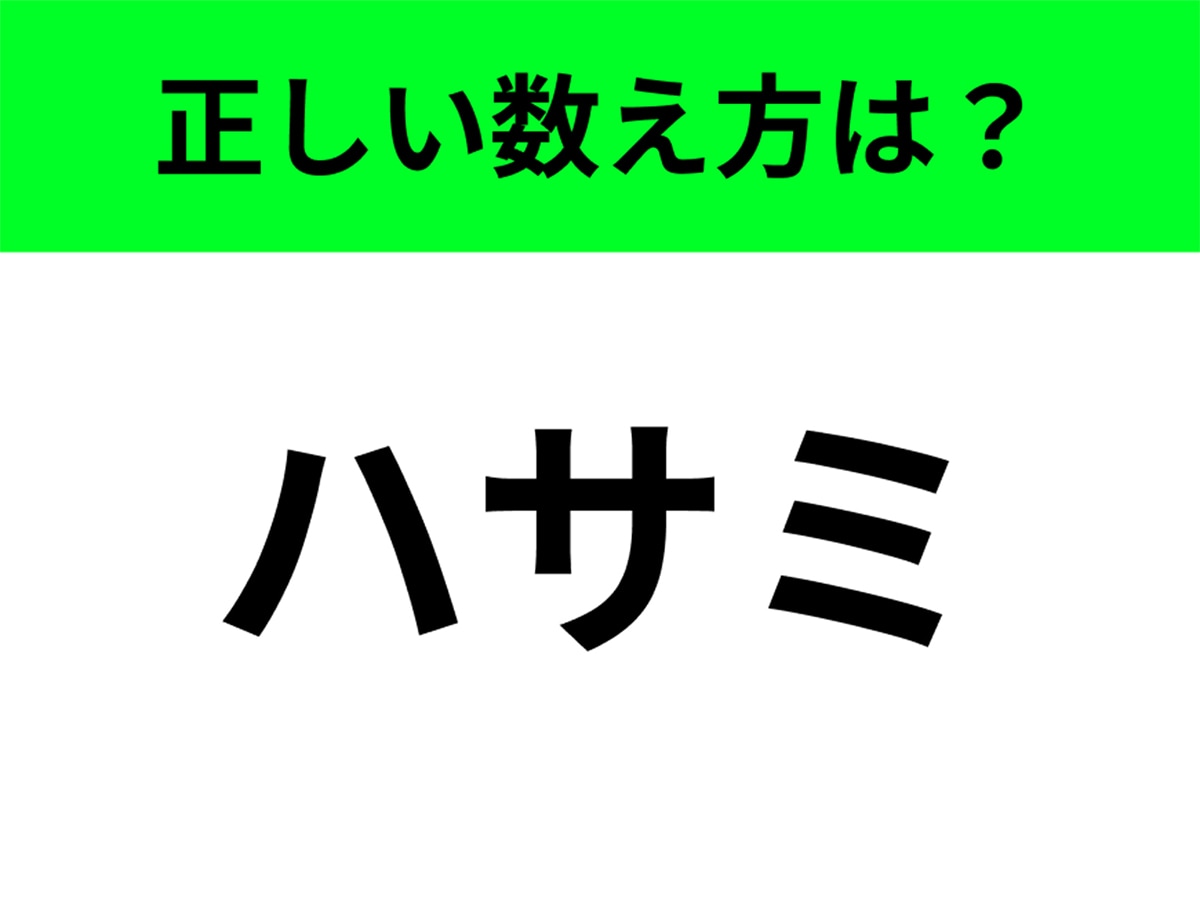 「ハサミ」の数え方は？