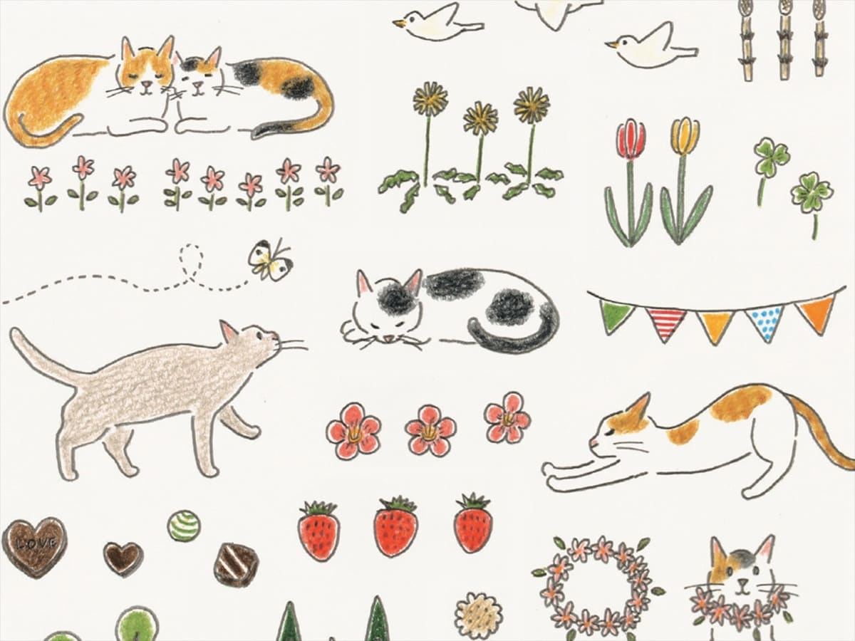 画像出典：『ねこの描き方れんしゅう帖』（小泉さよ・著／日東書院本社）