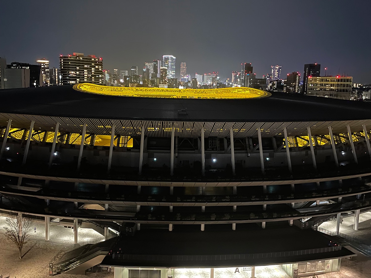 バルコニーから撮影した夜景