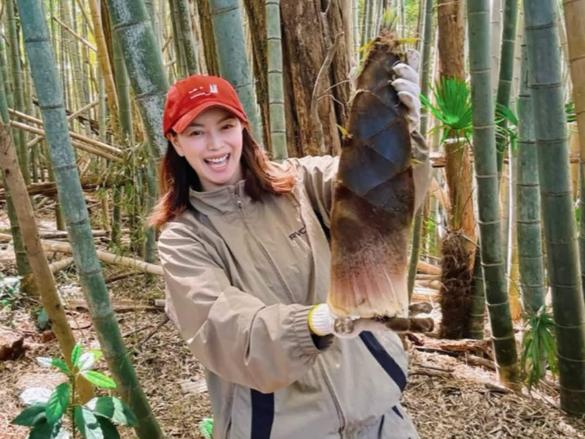 かぐや姫よりかわいい」蛯原友里、夫・ILMARI＆子どもたちとたけのこ