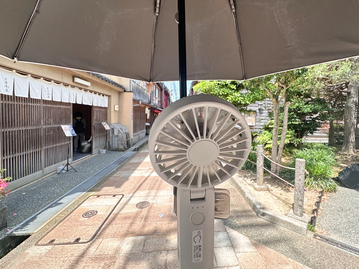 日傘クリップ　リズム　ハンディファン