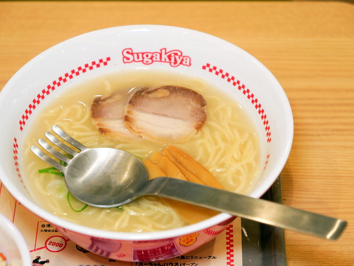 スガキヤ名物「ラーメンフォーク」（筆者撮影）