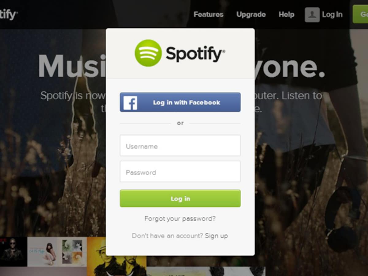 spotify sign in online