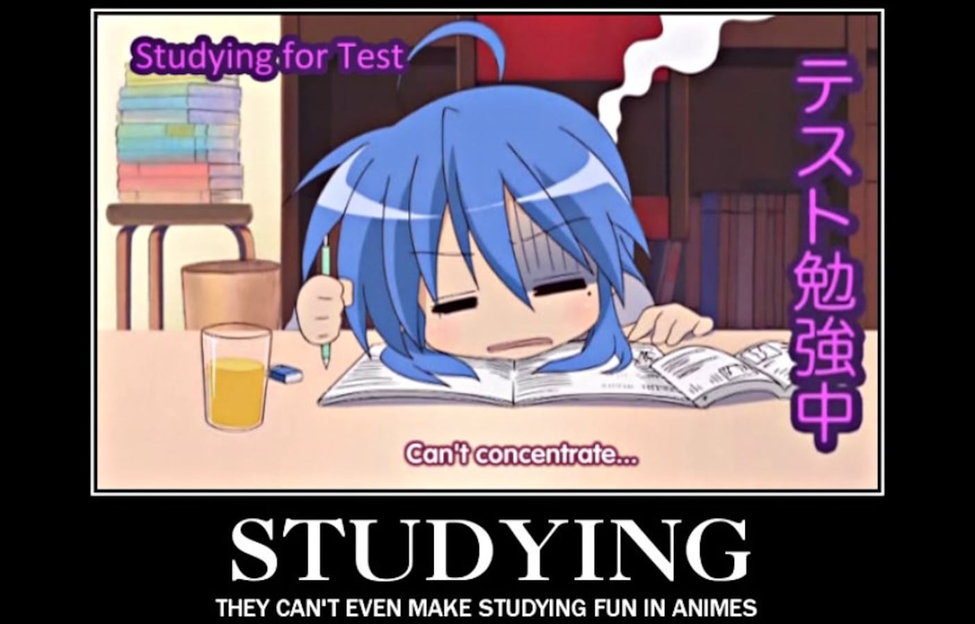 Image result for anime character studying