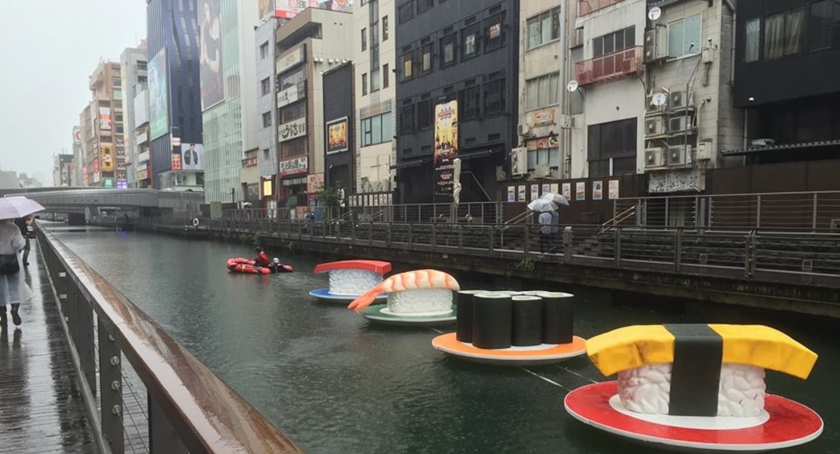 Osaka River Turns into Floating Sushi Train All About Japan