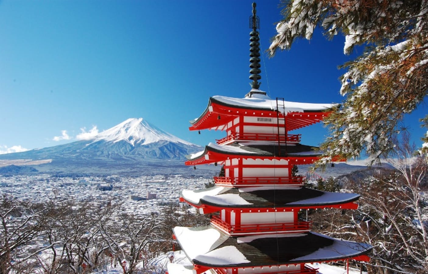 Япония зима Эстетика
