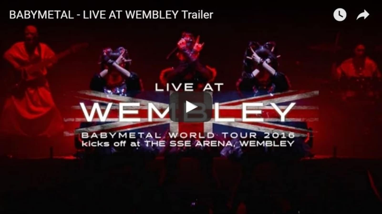 アイドル BABYL 2016 THE SEE ARENA WEMBLEY Live at Wembley: Babymetal World Tour 2016 Kicks Off at the SSE