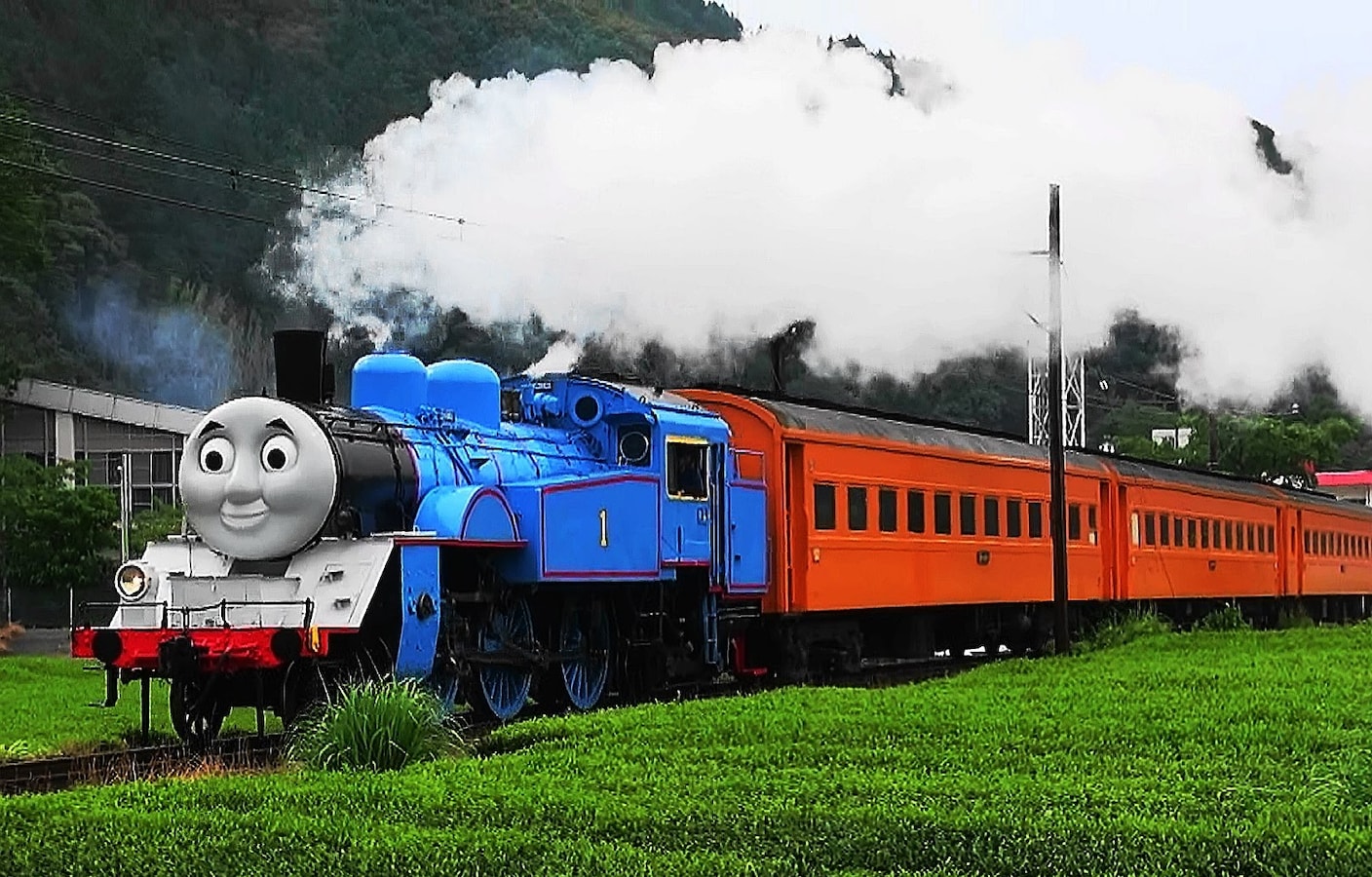 thomas train with steam