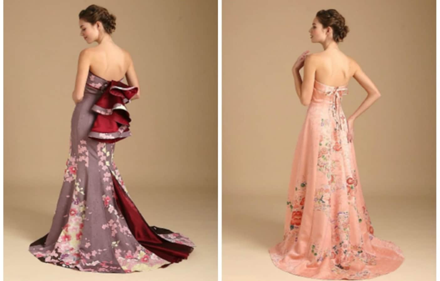 prompthunt: HDcrystal， rendering, luxurious new kimono wedding dress,  dreamy background, princess dreamy wedding, surreal, HD