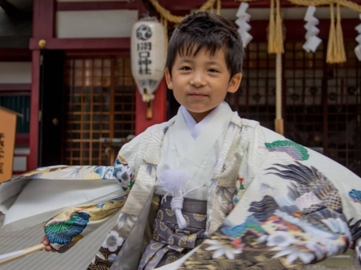 着物七五三・卒園式・男の子5歳・ブランド羽織袴セット（BLUECROSS
