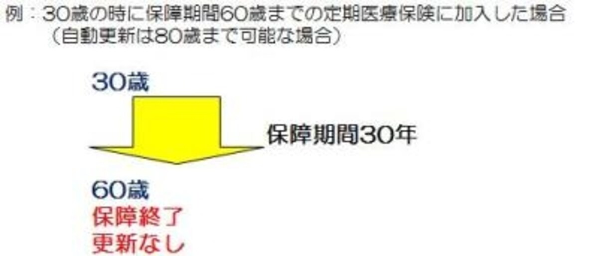 定期医療保険（歳満了）