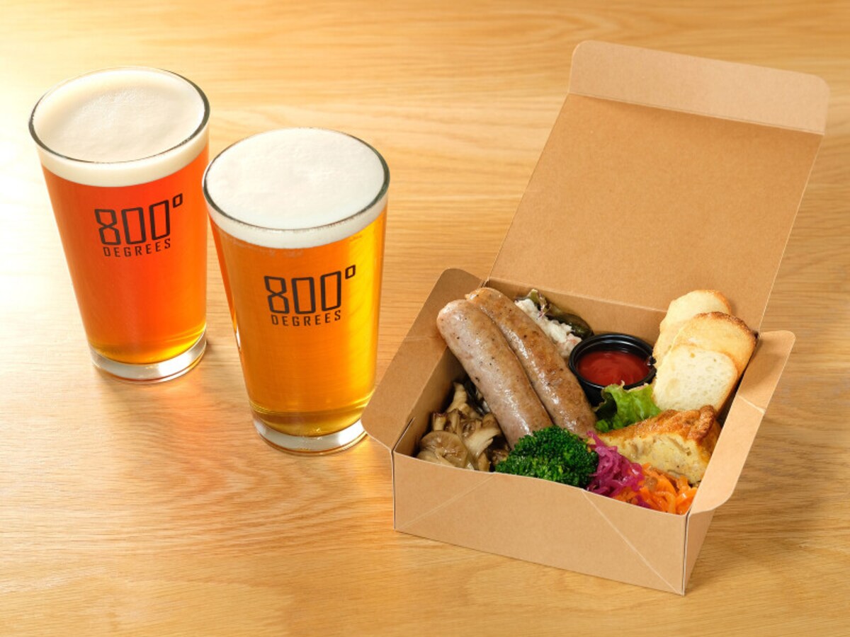 神奈川クラフトビール2杯(1パイント×2)+神奈川FOOD BOXセット(税込3000円)(画像提供:STABLES)