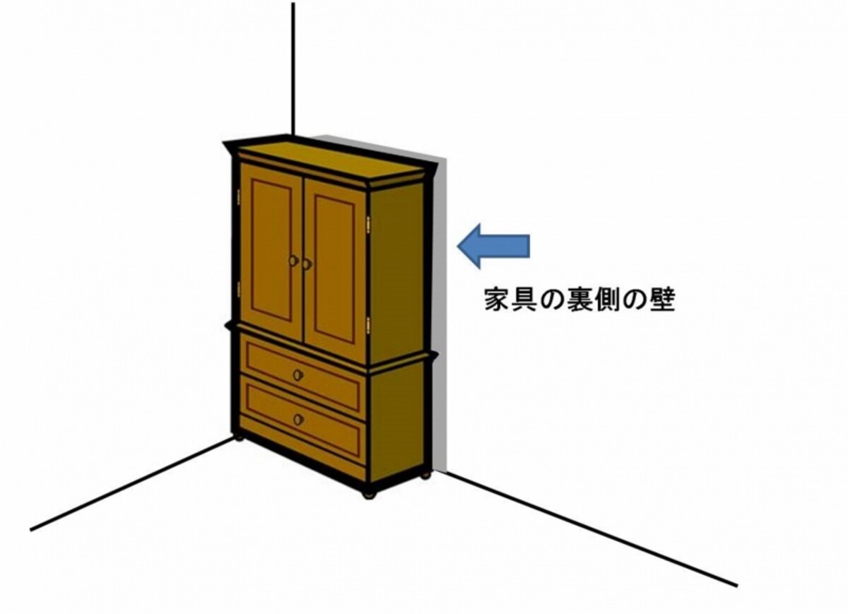 タンスをどけたらカビがびっしり、なんて光景はぞっとしますね