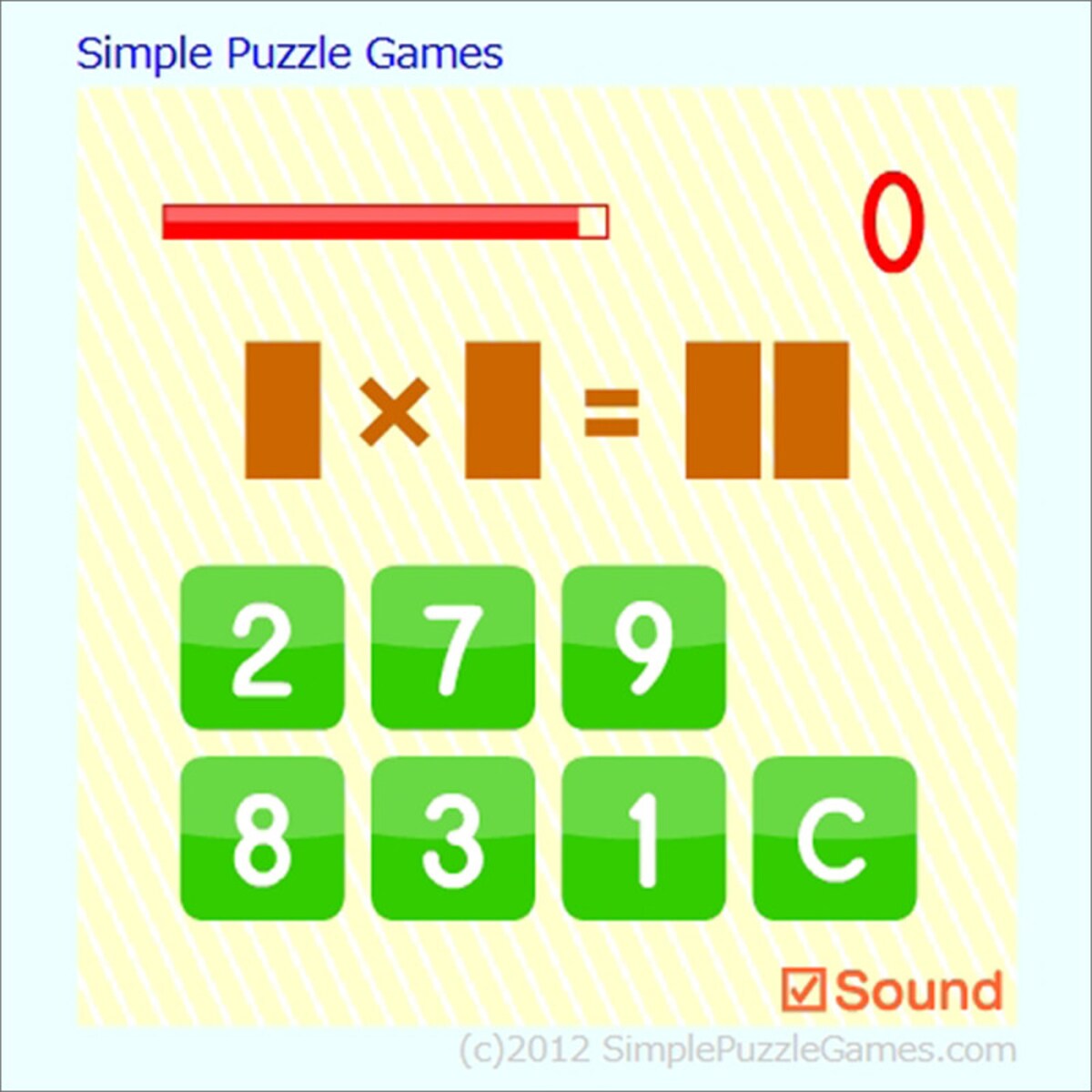 九九ゲーム　Simple Puzzle Gamesかけ探