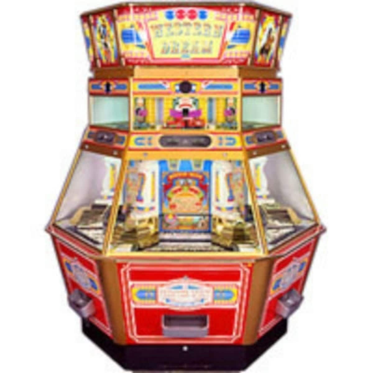 「ウエスタンドリーム」のゲーム本体。上部ケース内を列車がメダルを乗せて走る (C)SEGA