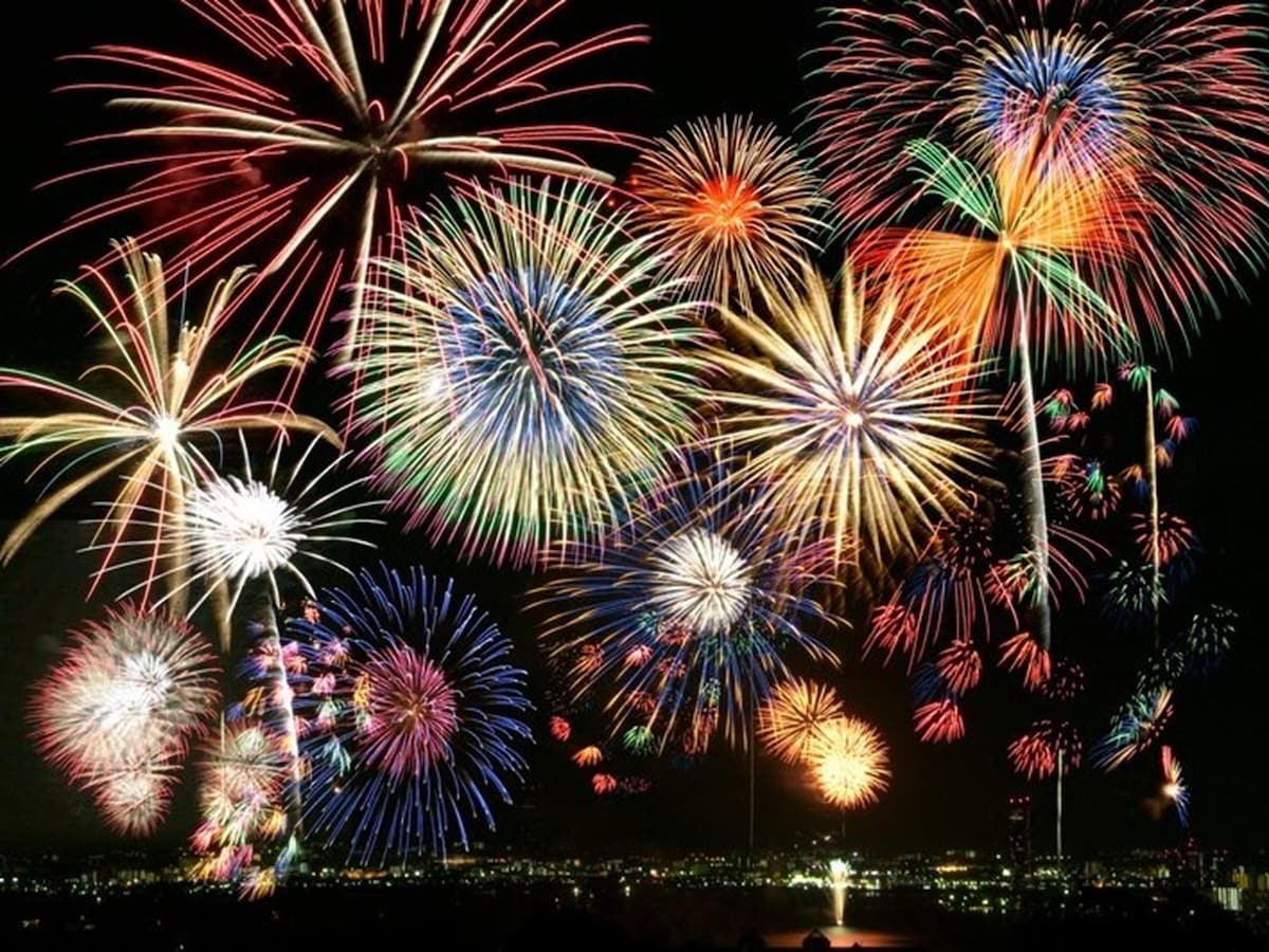 どれが好き？ さまざまな種類の花火が夜空を彩ります
