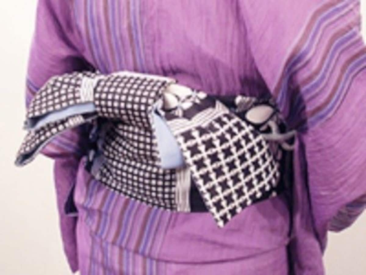 帯締め（文庫結び）文庫結びも安定し、美しい着姿に♪