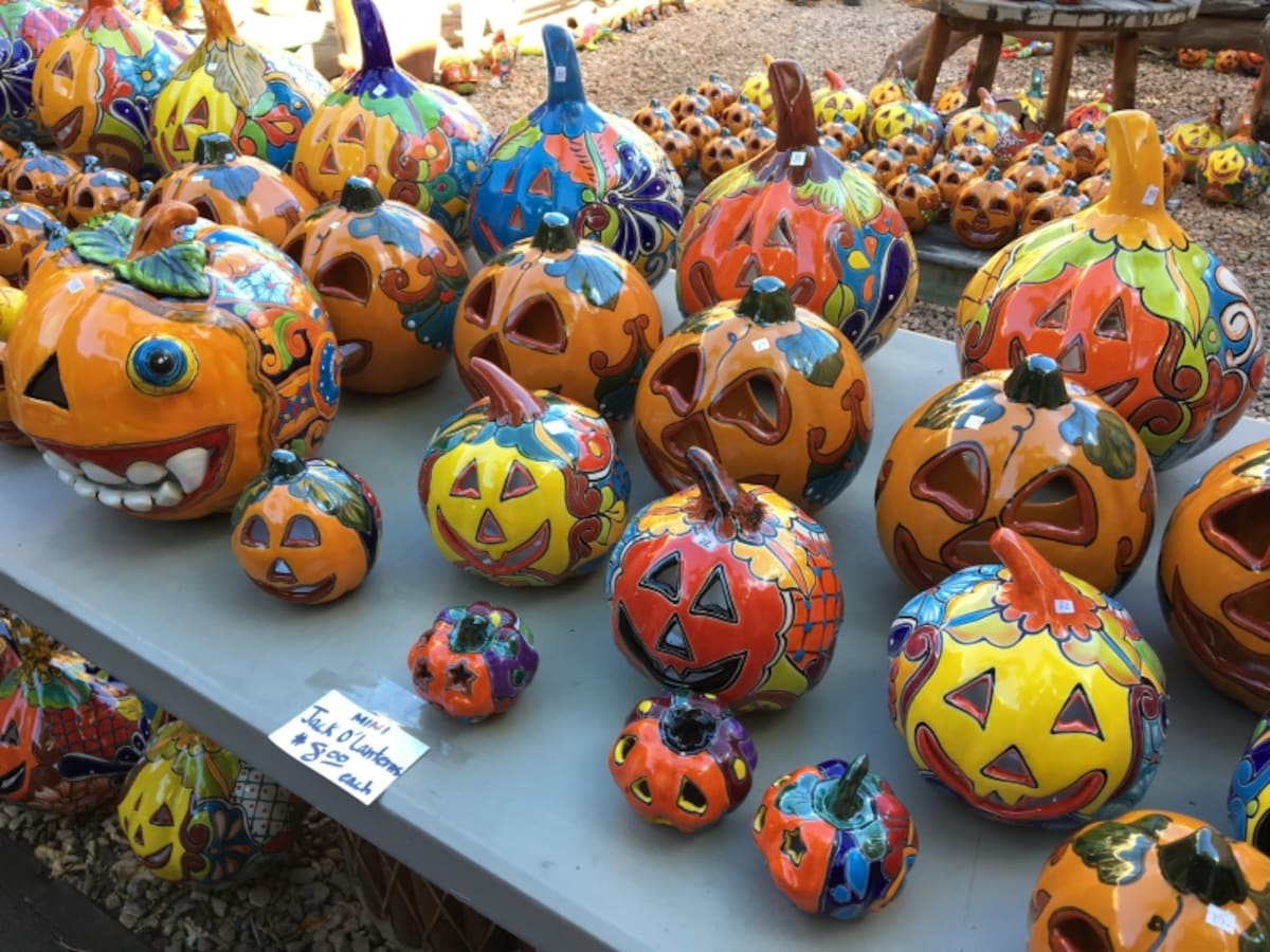 ハロウィン仕様のパンプキンのキャンドルホルダー