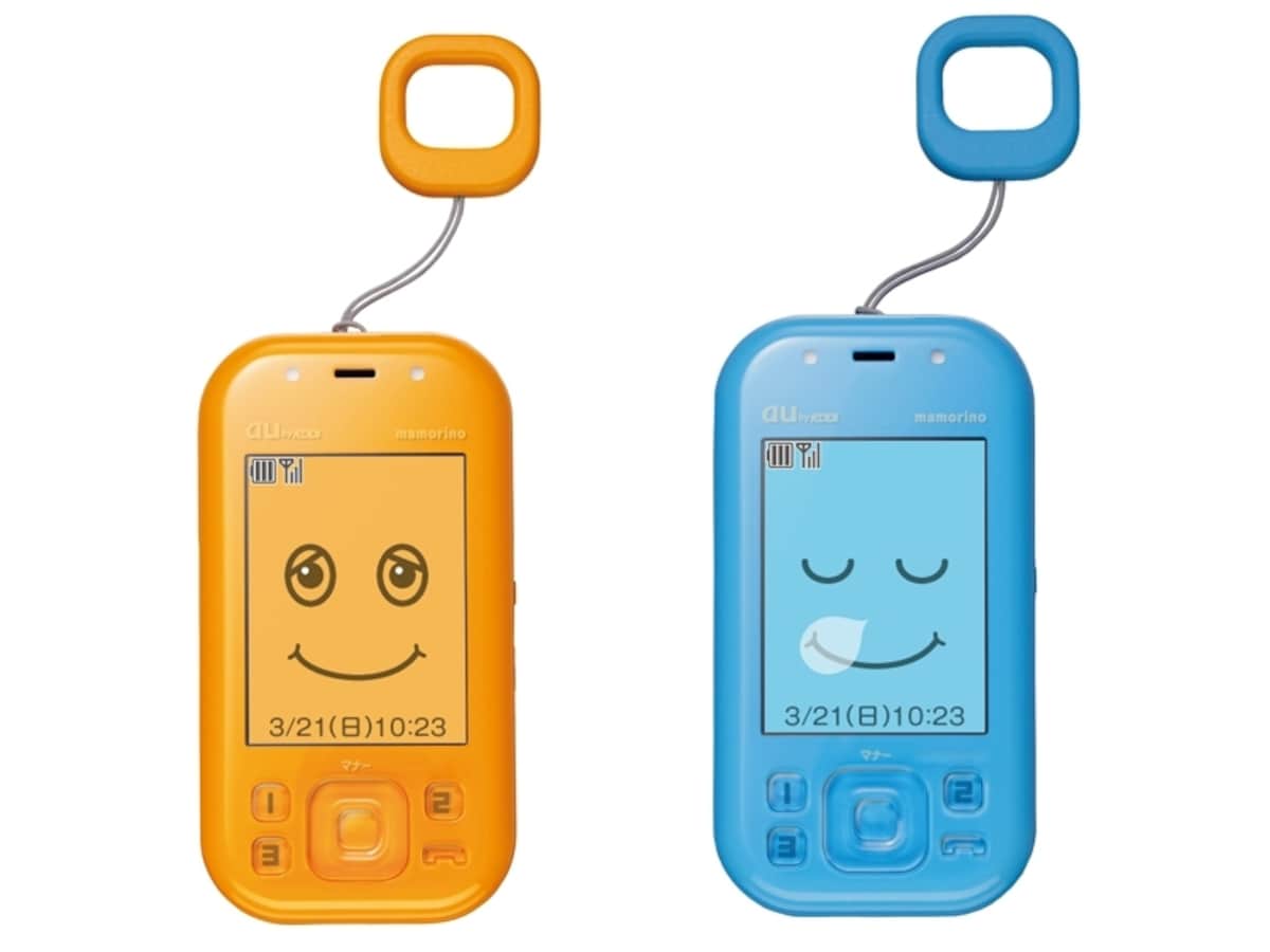 auの子ども向けケータイの最新モデル「mamorino」。機能を大きく絞り込んでいるのが特徴