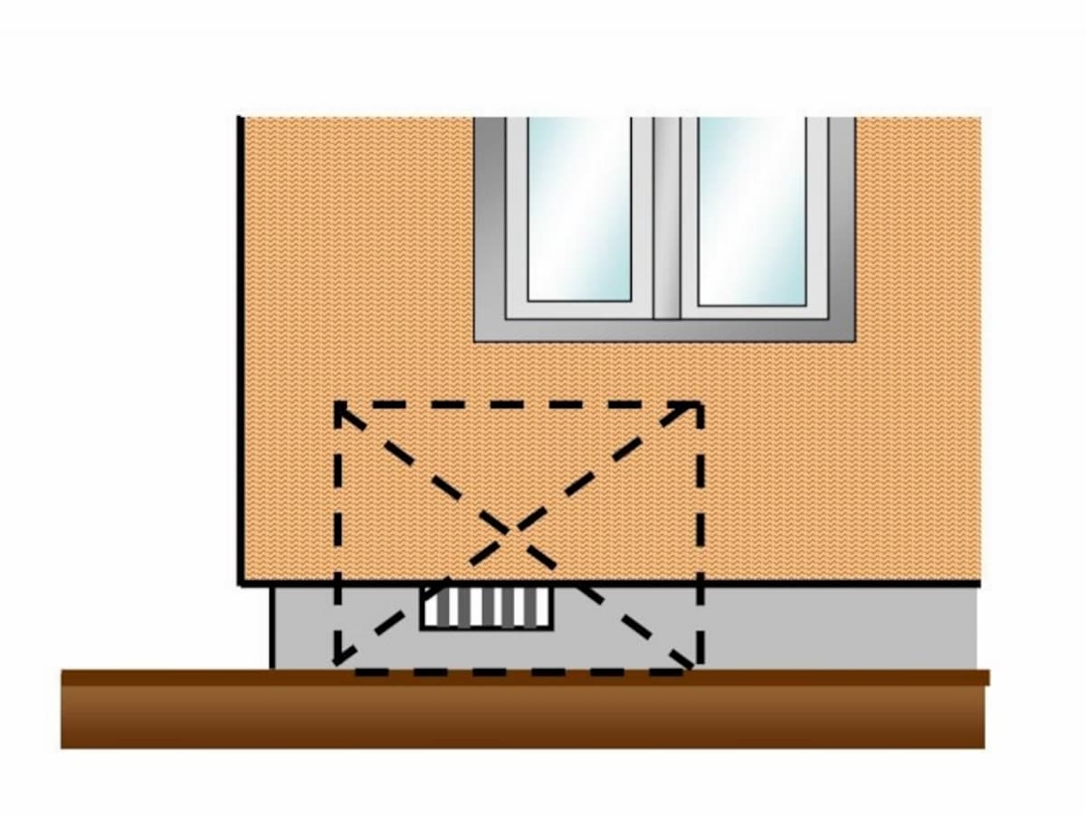 床下換気口の前に物置や室外機など障害物が置かれていませんか？
