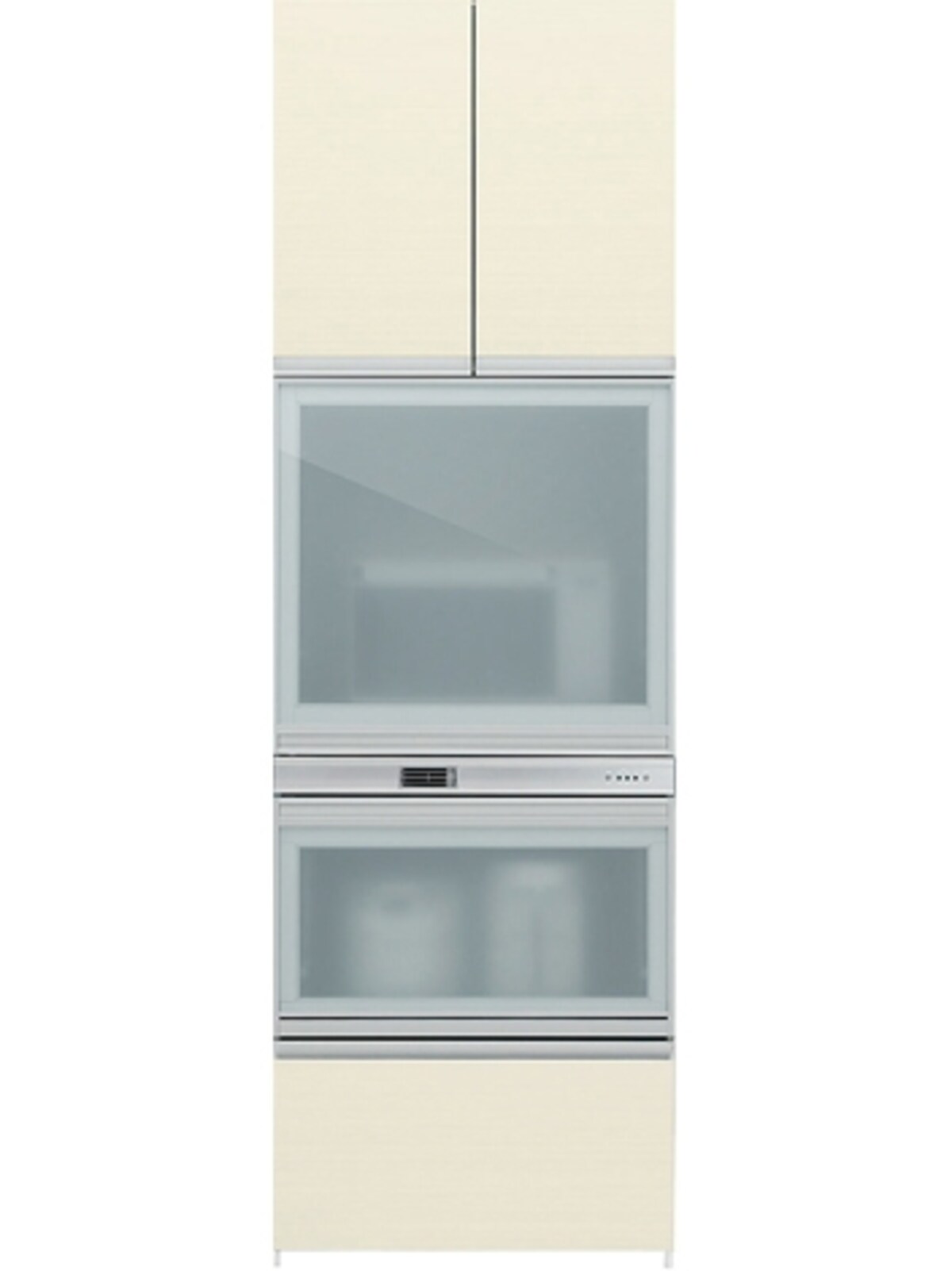 家電を一ヶ所にまとめることで、使いやすさも高まる。[リシェルSI トールタイプ 奥行65cm系 家電タワー 蒸気排出ユニット用 スイング扉付]　 LIXIL 　http://www.lixil.co.jp/