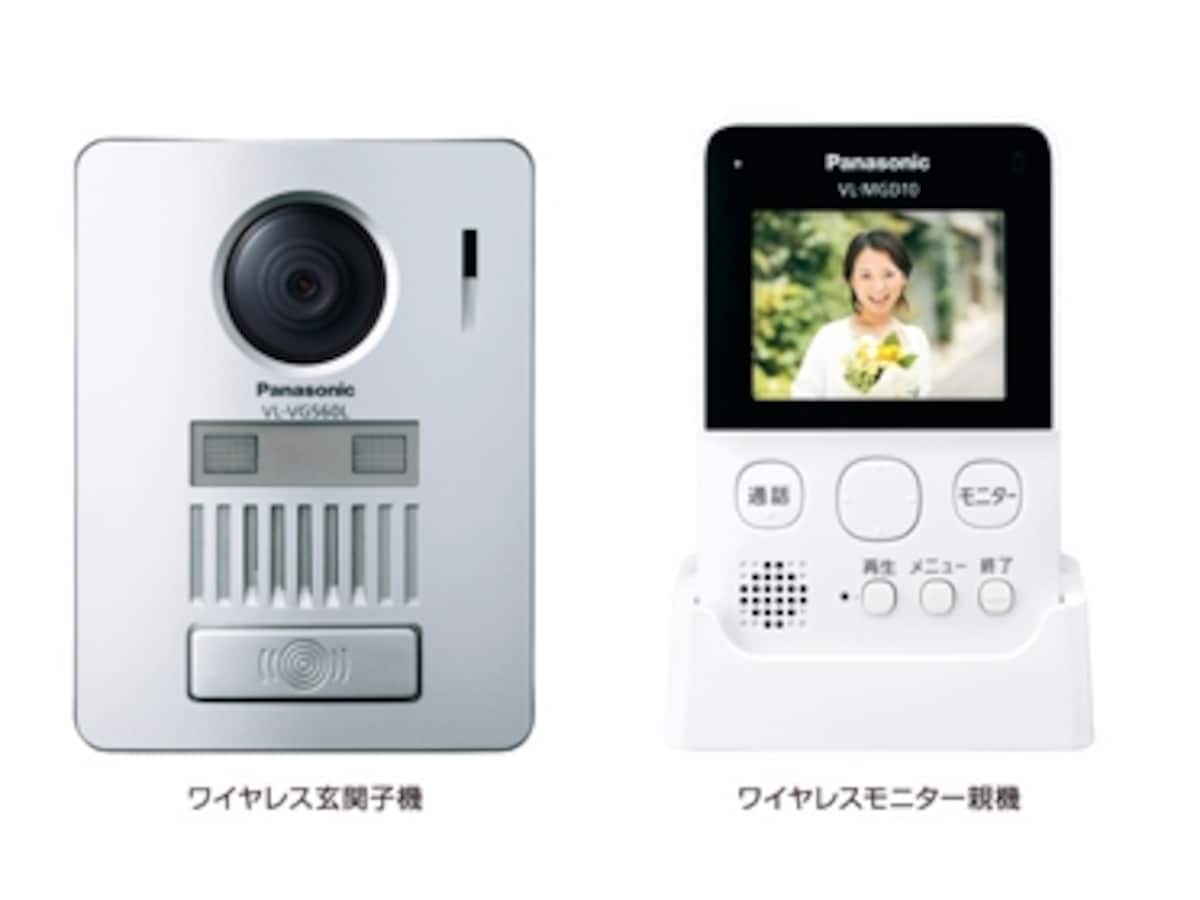 配線工事が不要で無線でつながる。家のどこにいても確認で着る。[ワイヤレステレビドアホン　VL-SGD10L]
