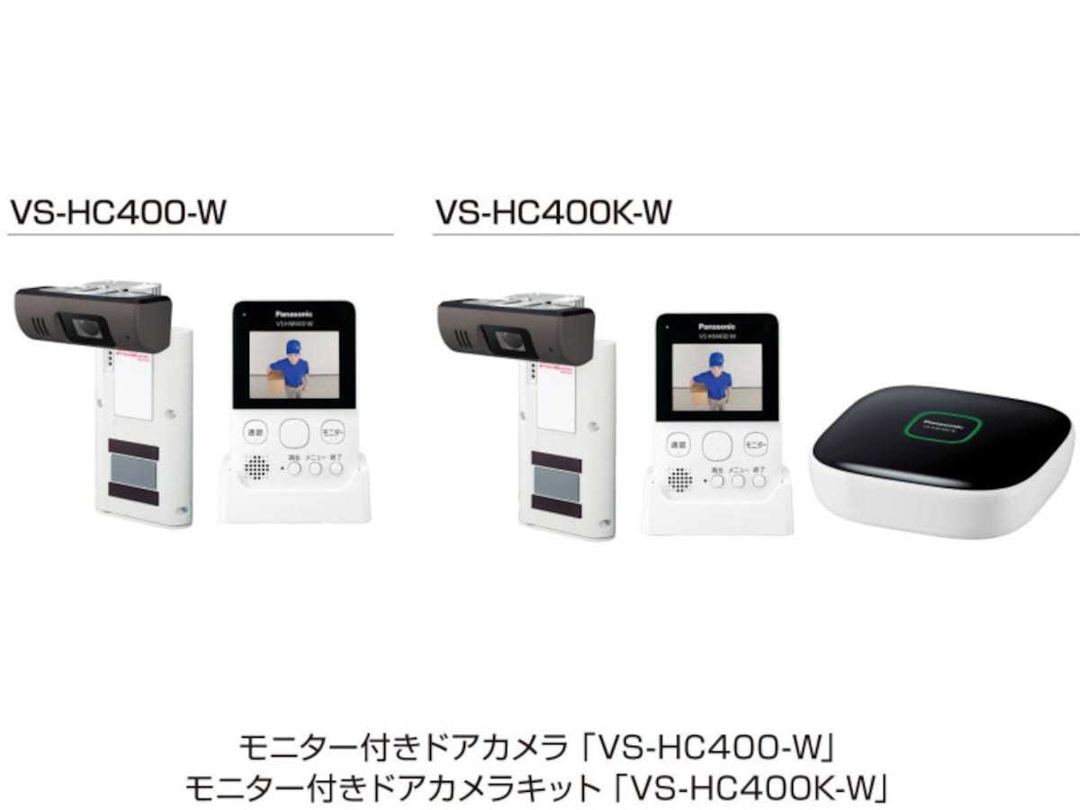  インターネット環境やスマートフォンがなくても使用できるモニター付きドアカメラ。玄関ドアに簡単取付可能。[モニター付きドアカメラVS-HC400・VS-HC400K]　パナソニック