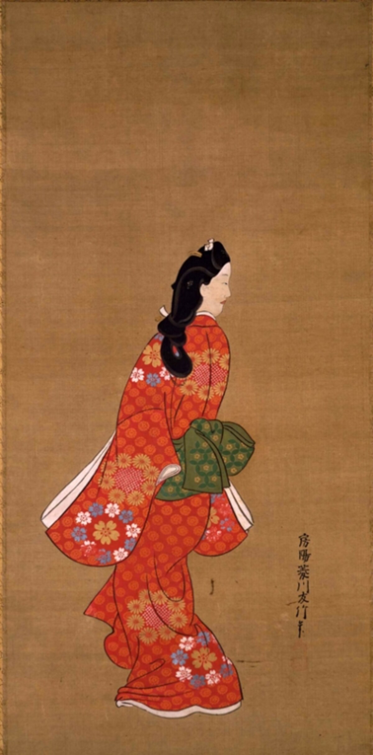 見返り美人図　菱川師宣筆　江戸時代・17世紀　東京国立博物館蔵
