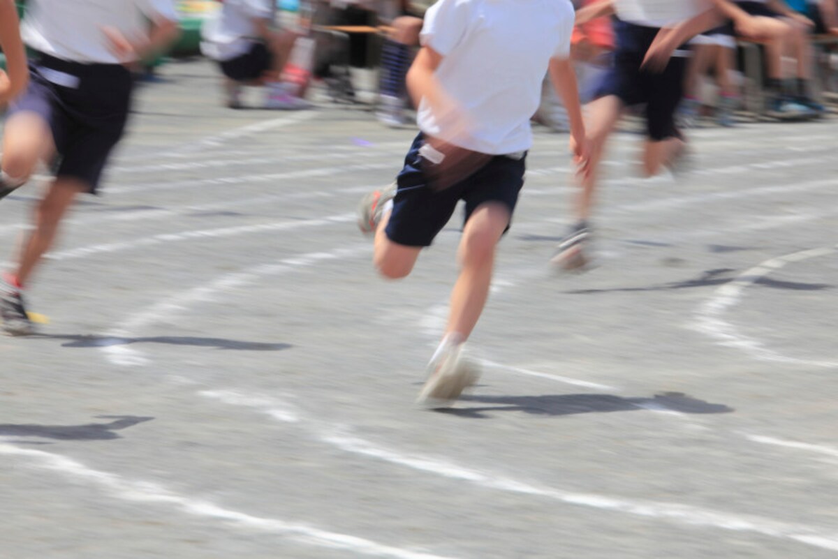 運動会かけっこ,歩幅