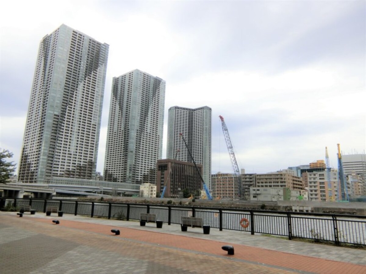「パークタワー勝どきミッド／パークタワー勝どきサウス」の建設地（2019年6月撮影）