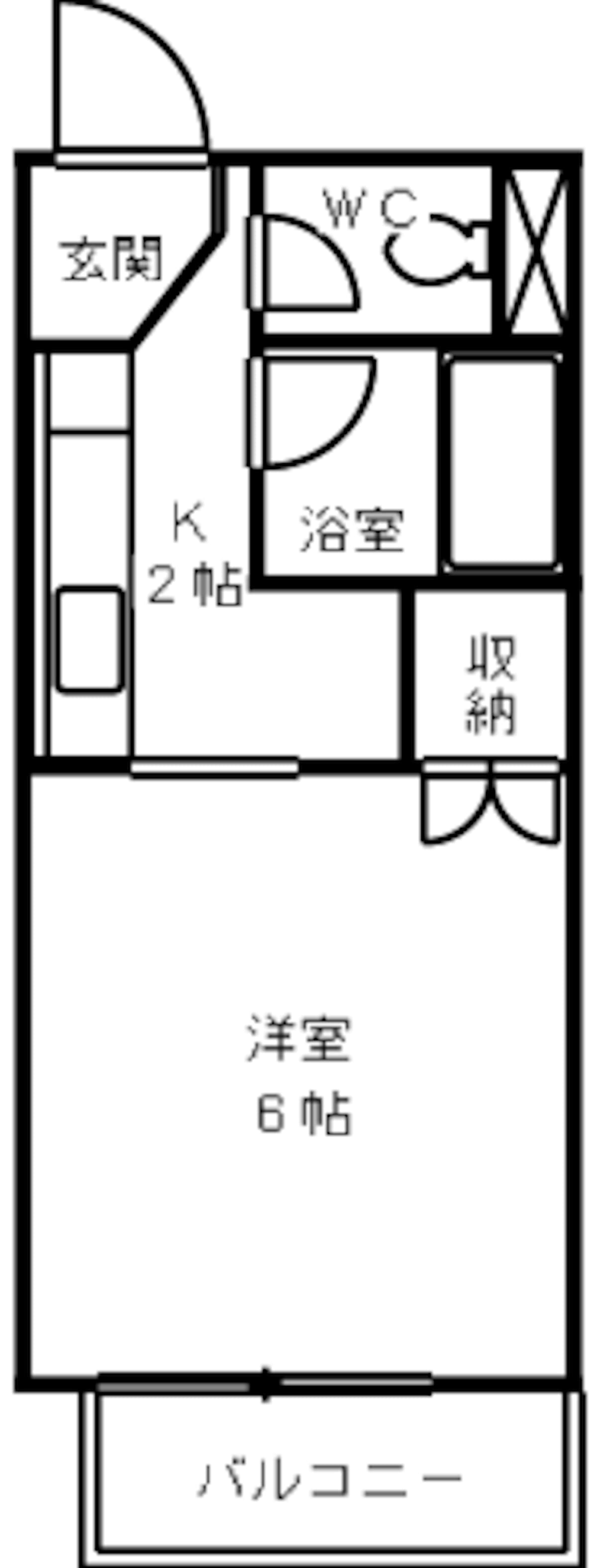 1Kの間取り例