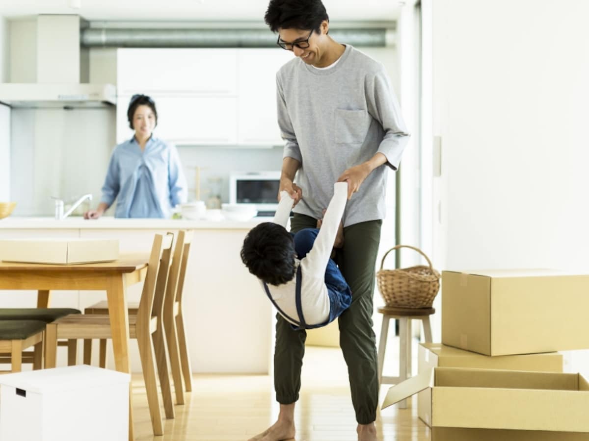 間仕切り壁を取ったキッチン