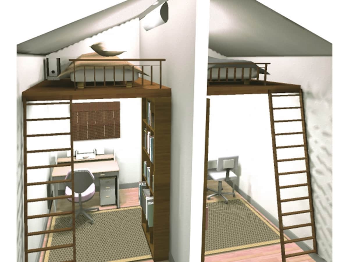 屋根裏活用の子供部屋