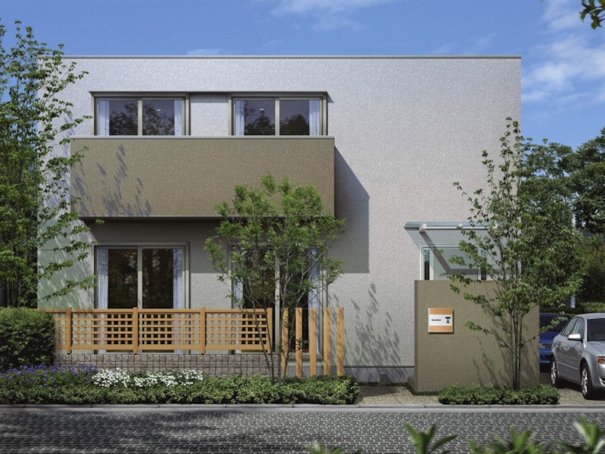 木の風合いを生かした素材が住まいにナチュラルな雰囲気をプラスする。 [ガーデン倶楽部 リウッド シリーズ リウッド フェンス1型 井桁格子 T80 FD] YKK AP http://www.ykkap.co.jp/
