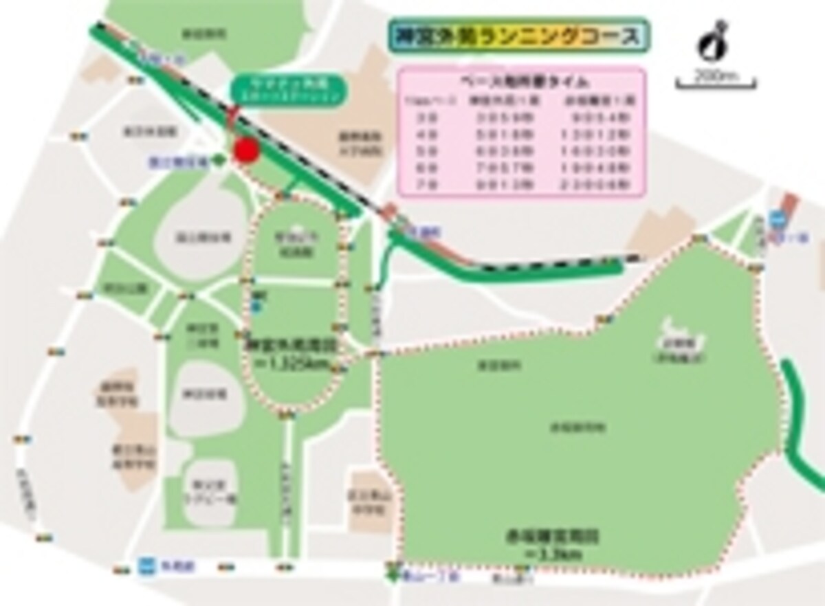 神宮外苑ランニングマップ