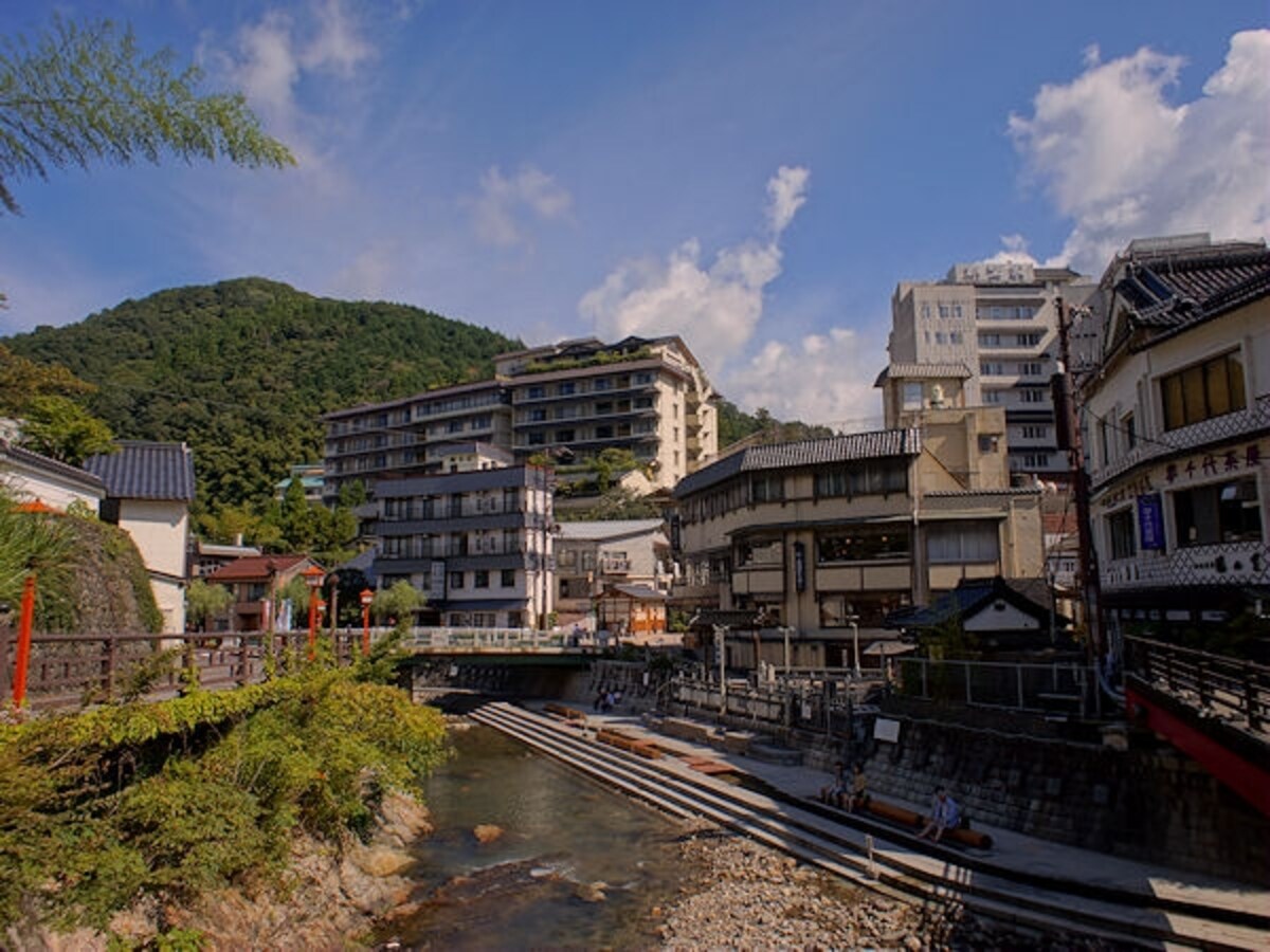 山陰湯村温泉中心部