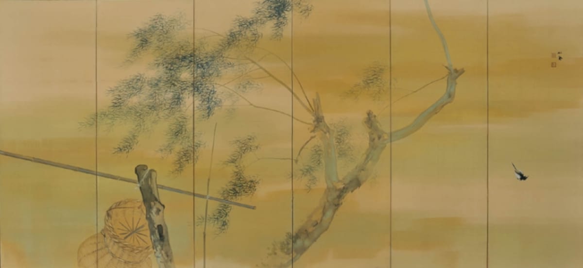 竹内栖鳳「雨霽」　　右隻