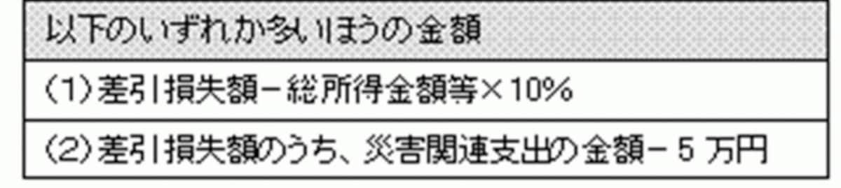 雑損控除額※クリックすると拡大します