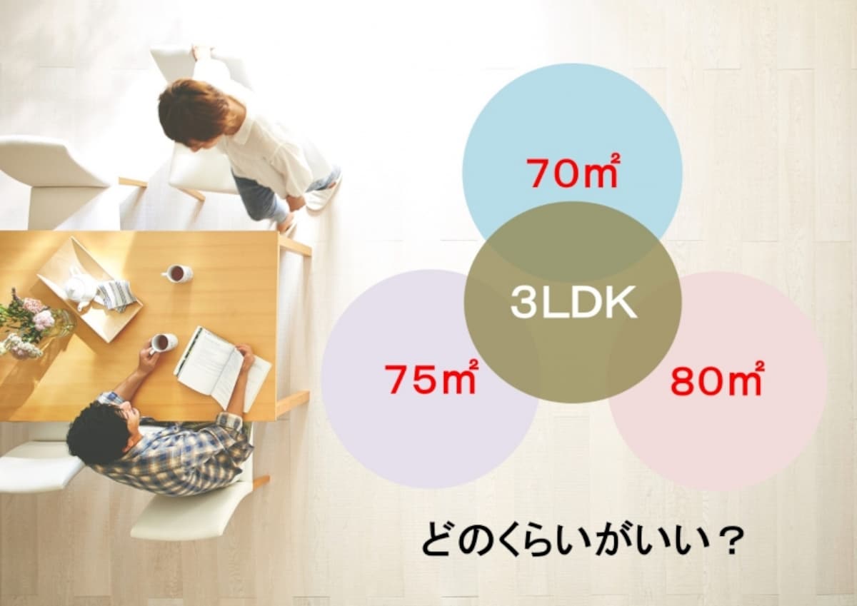 3LDKのマンションを買うならどのくらいの広さがあったらよい？