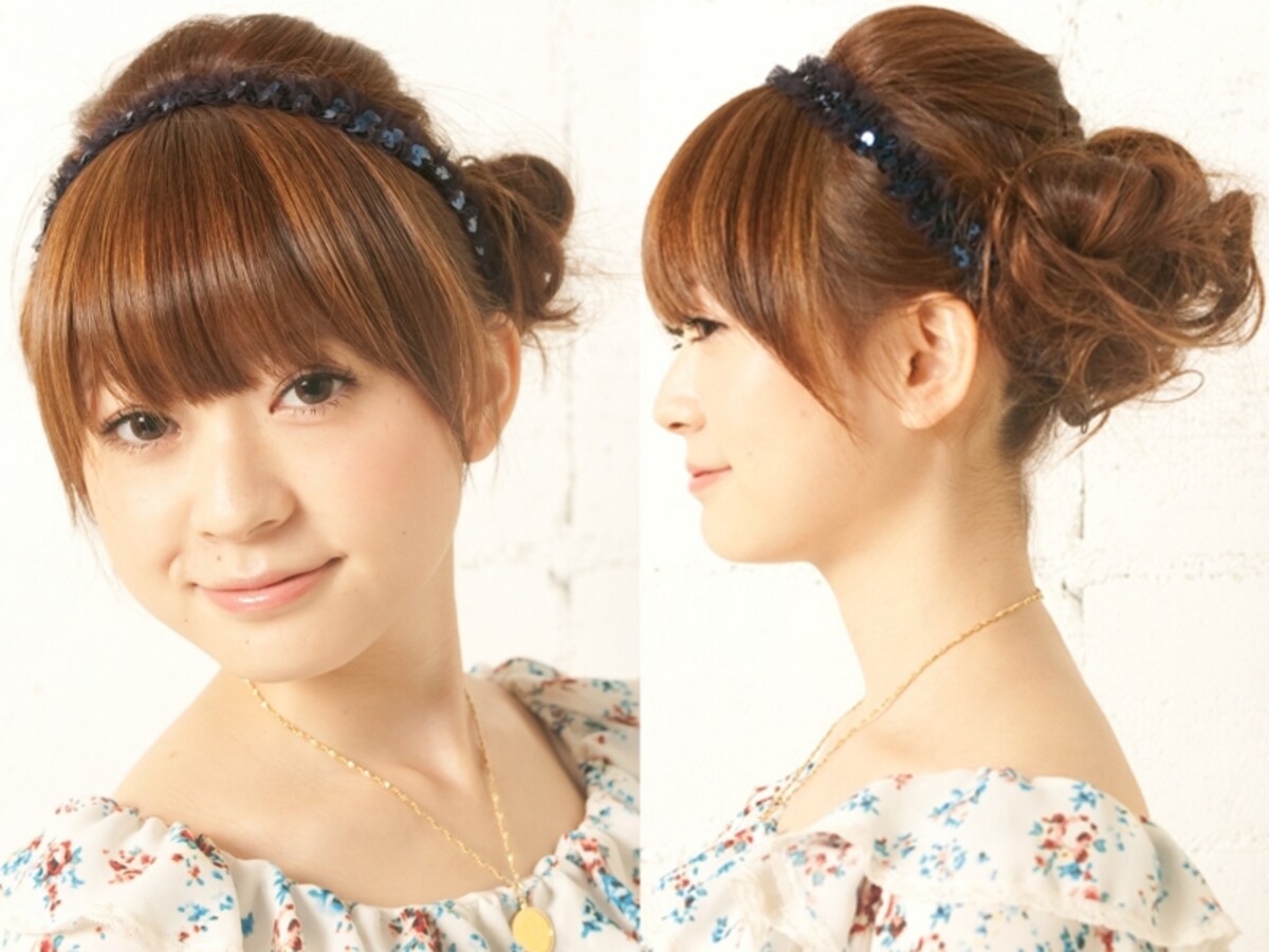 ミディアムパーティヘアアレンジ