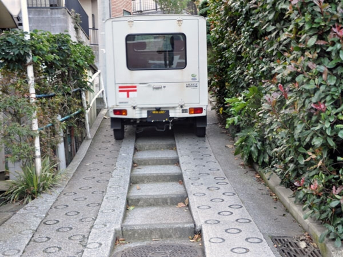 階段状の道路
