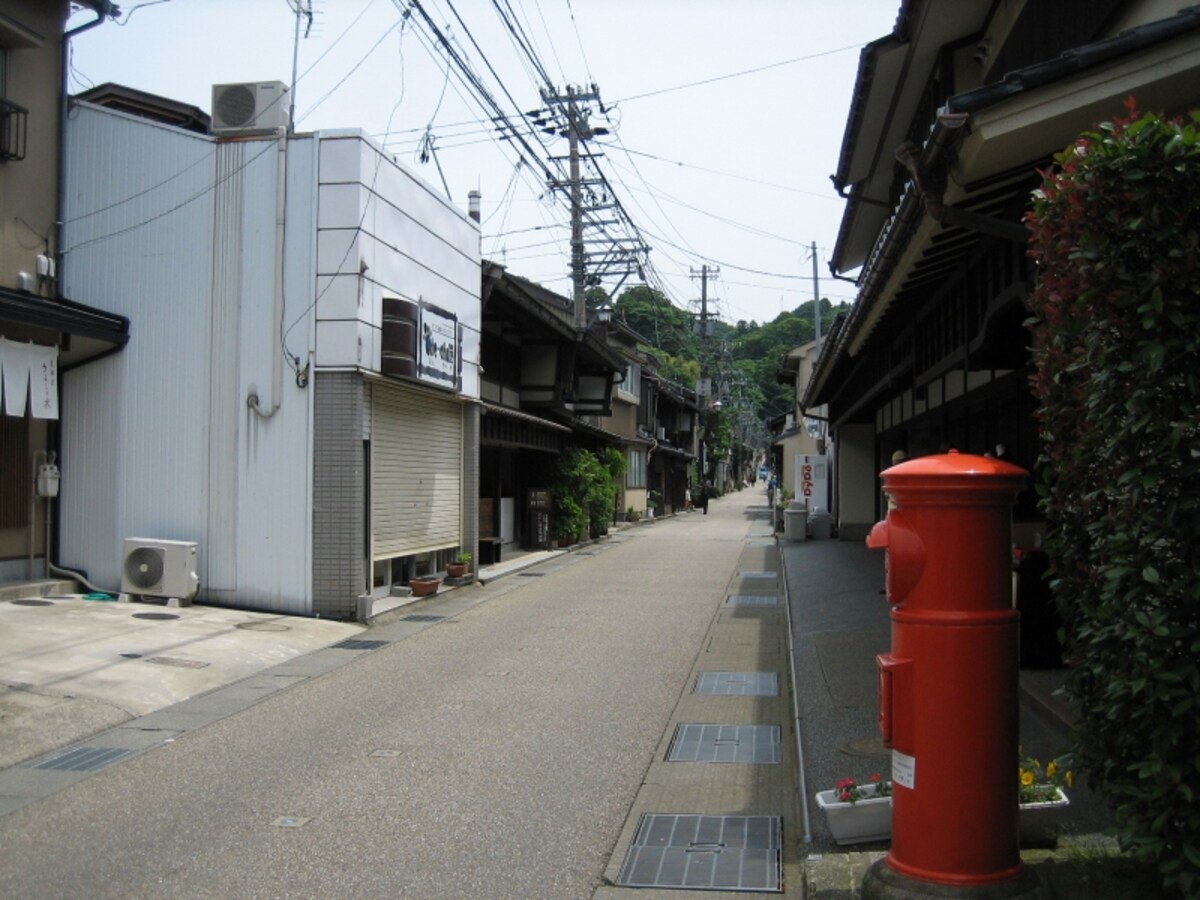 細い道に路地がたくさん