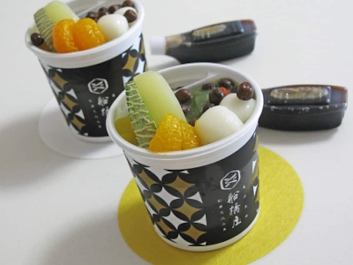 お抹茶フルーツあんみつ