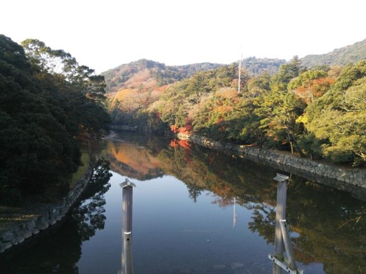 伊勢神宮・内宮（3）／宇治橋から五十鈴川を望む