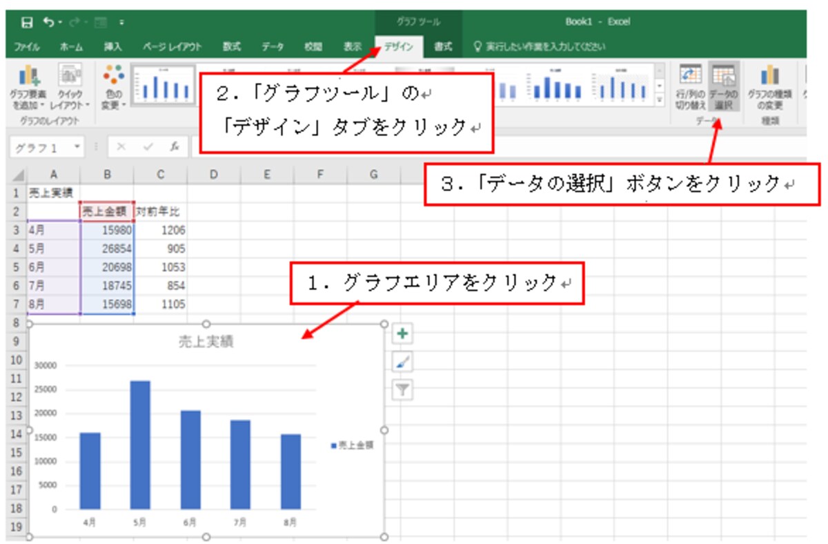 Excel2016での操作画面
