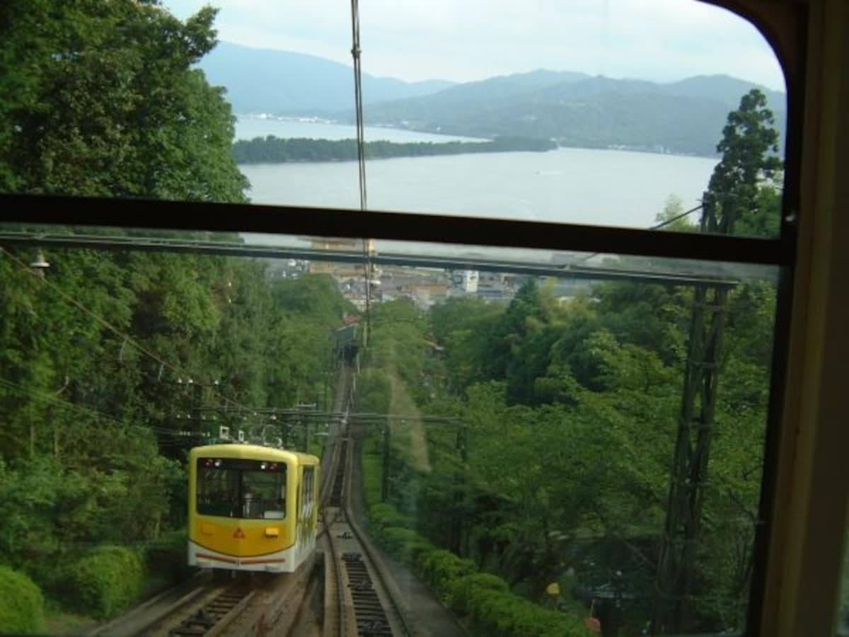 天橋立ケーブルと天橋立