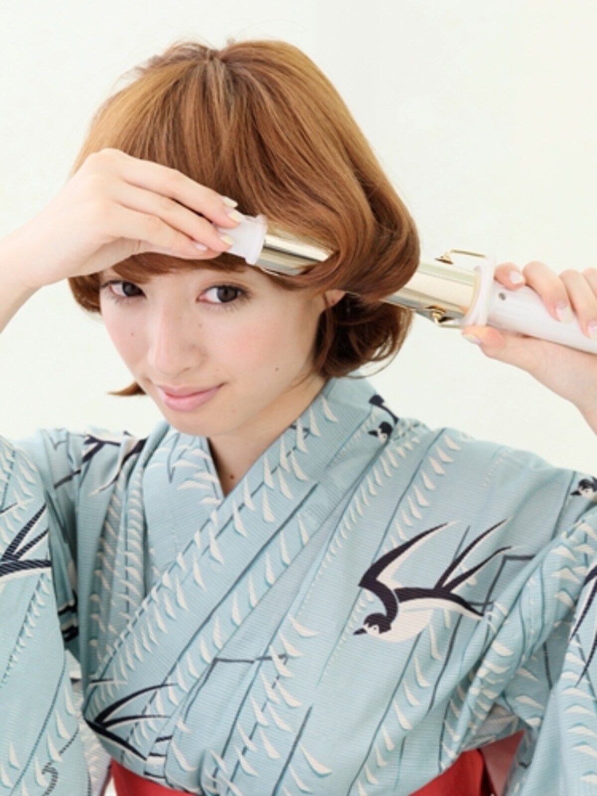 前髪も忘れずに巻くこと