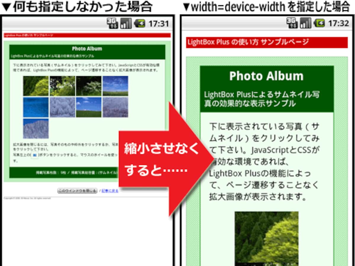 高解像度を前提としたレイアウトに指定すると、逆に見にくくなってしまう